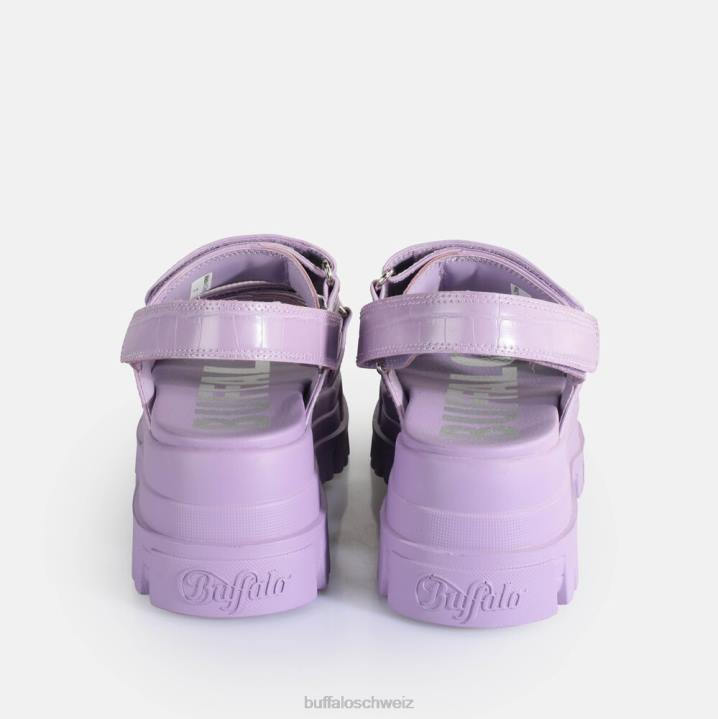 Buffalo Aspha Snd Plateausandalen vegan 846Z15 Lavendel|Sandalen