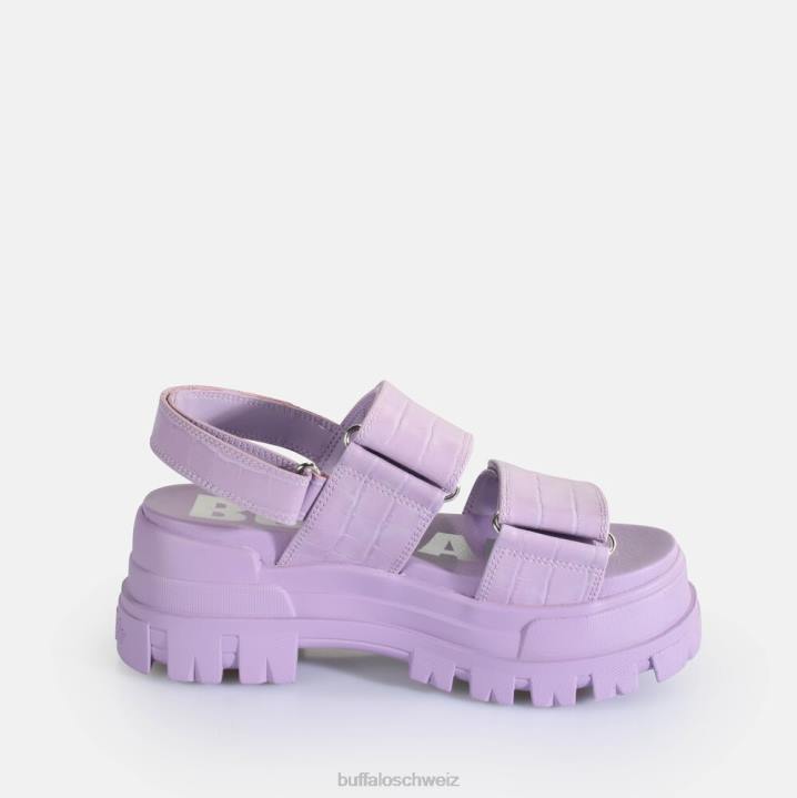Buffalo Aspha Snd Plateausandalen vegan 846Z15 Lavendel|Sandalen