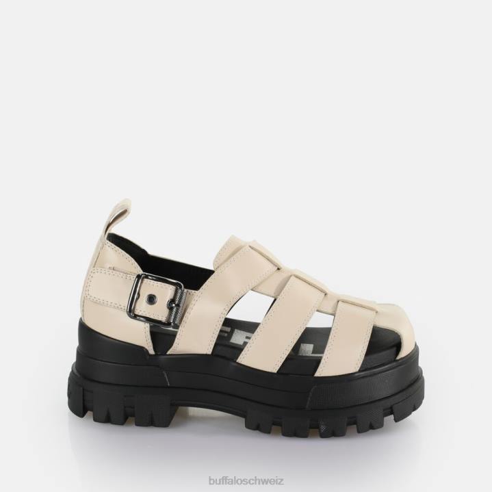 Buffalo Aspha fsh Plateausandalen vegan 846Z546 Creme|Sandalen