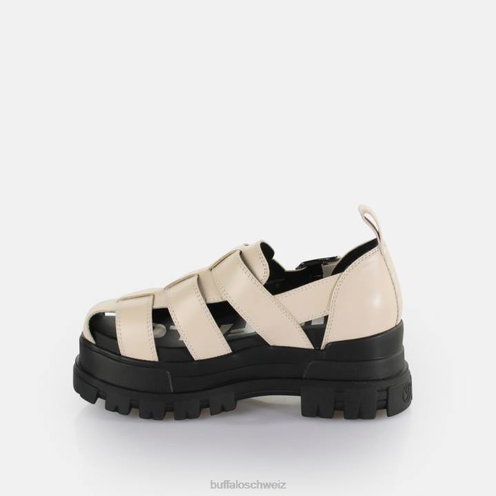 Buffalo Aspha fsh Plateausandalen vegan 846Z546 Creme|Sandalen