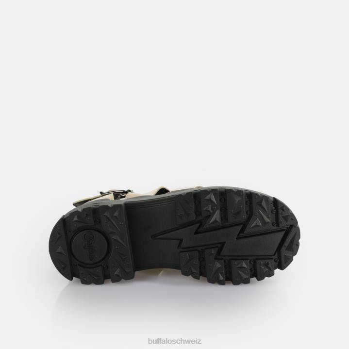 Buffalo Aspha fsh Plateausandalen vegan 846Z546 Creme|Sandalen
