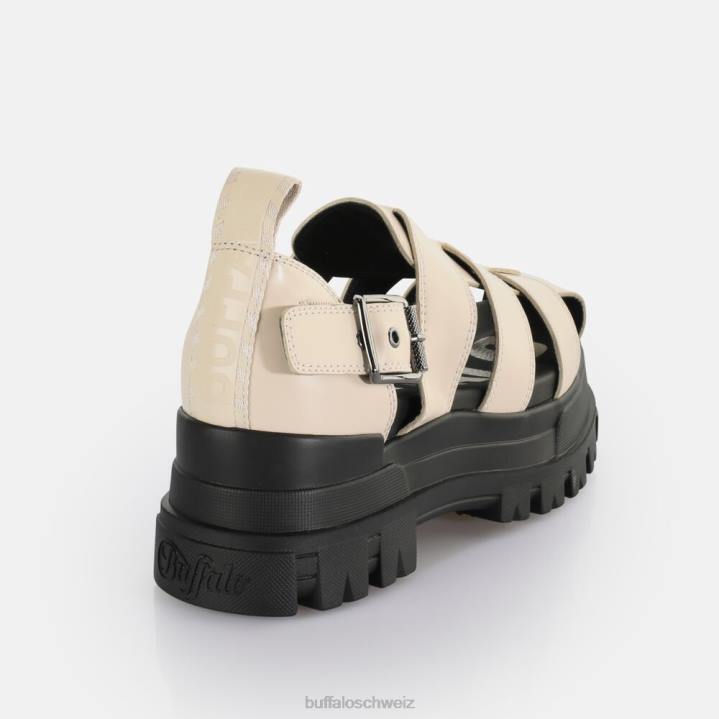 Buffalo Aspha fsh Plateausandalen vegan 846Z546 Creme|Sandalen