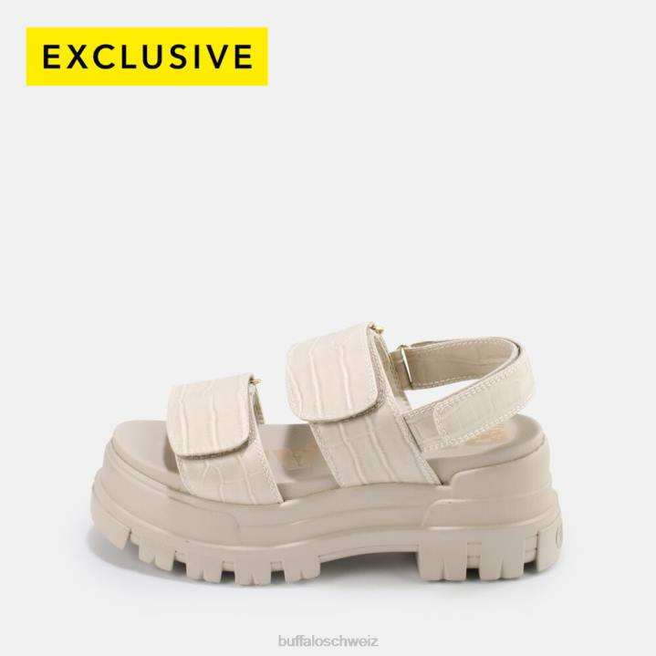 Buffalo Aspha und Sandale vegan 846Z14 Creme|Sandalen
