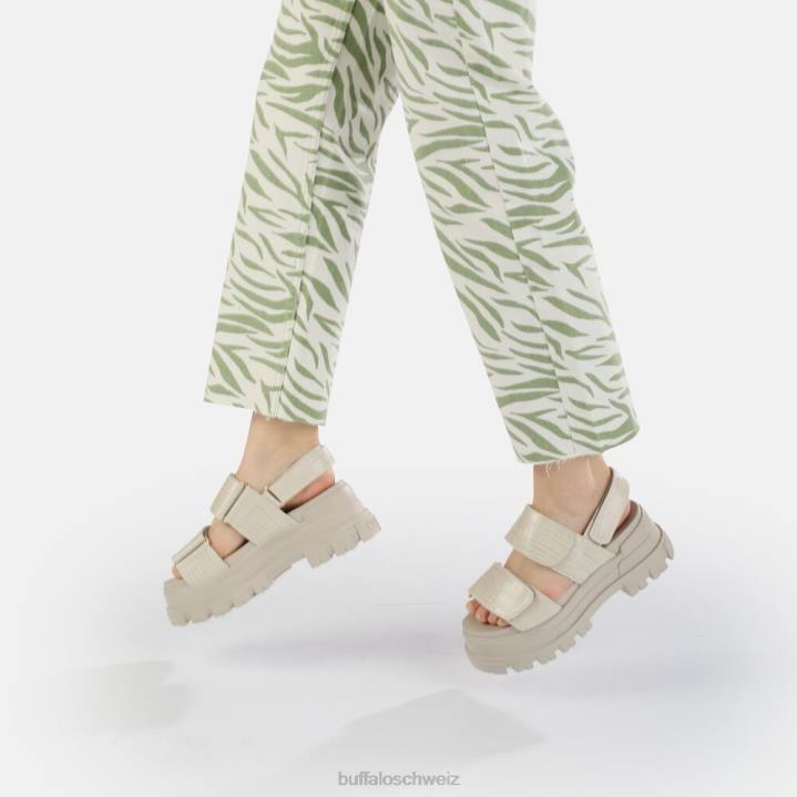 Buffalo Aspha und Sandale vegan 846Z14 Creme|Sandalen