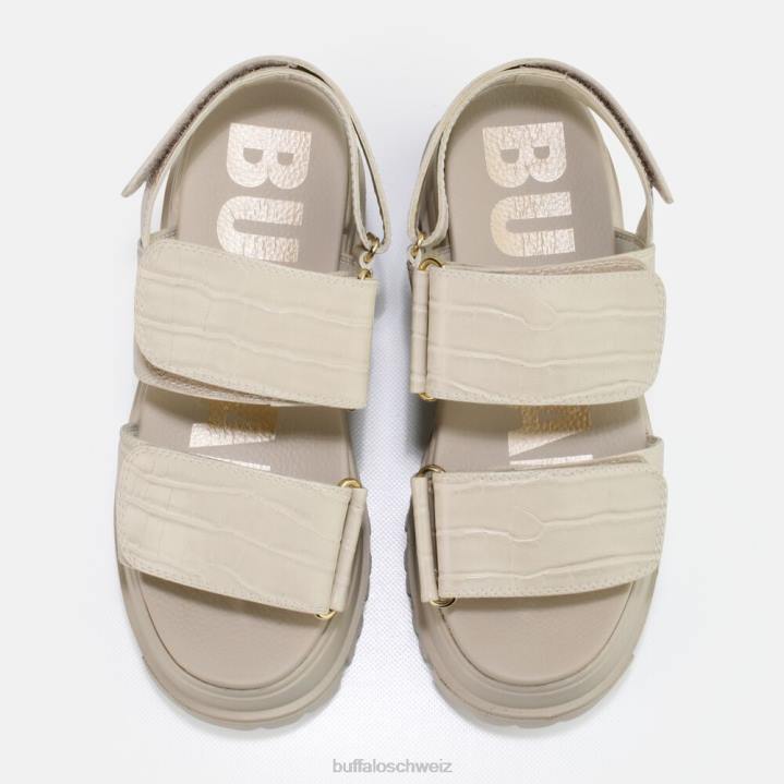 Buffalo Aspha und Sandale vegan 846Z14 Creme|Sandalen
