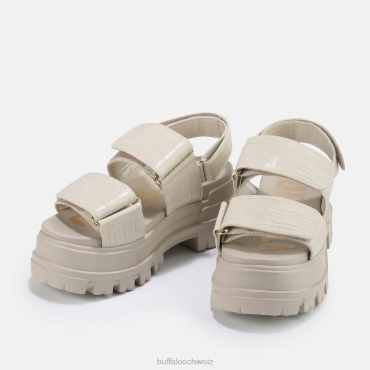 Buffalo Aspha und Sandale vegan 846Z14 Creme|Sandalen