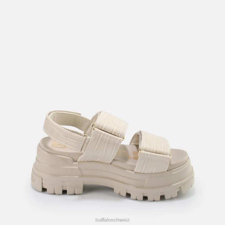 Buffalo Aspha und Sandale vegan 846Z14 Creme|Sandalen