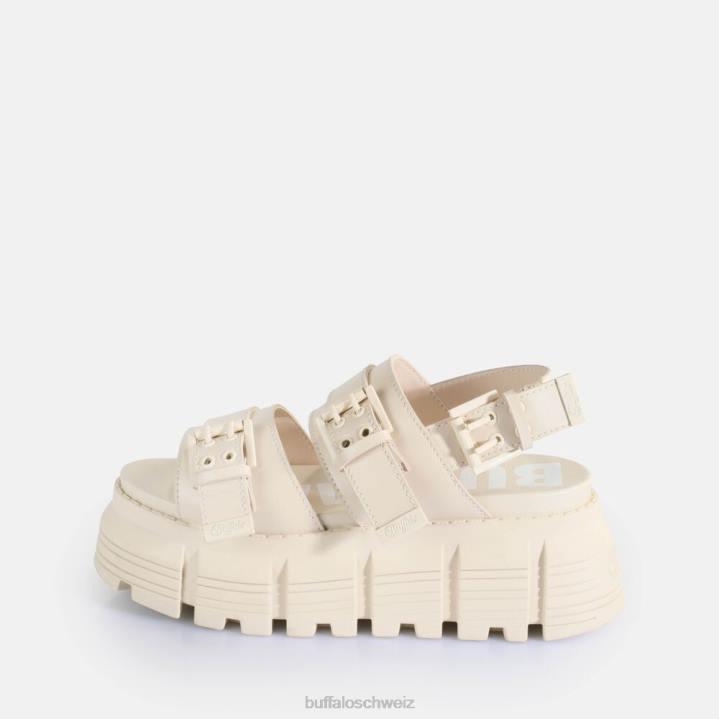 Buffalo Ava Plateausandalen vegan 846Z519 Creme|Sandalen