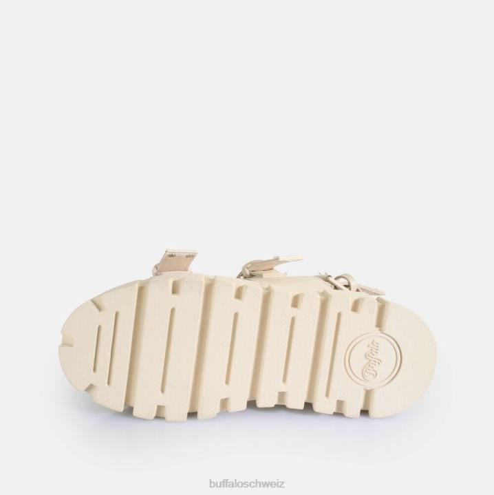 Buffalo Ava Plateausandalen vegan 846Z519 Creme|Sandalen