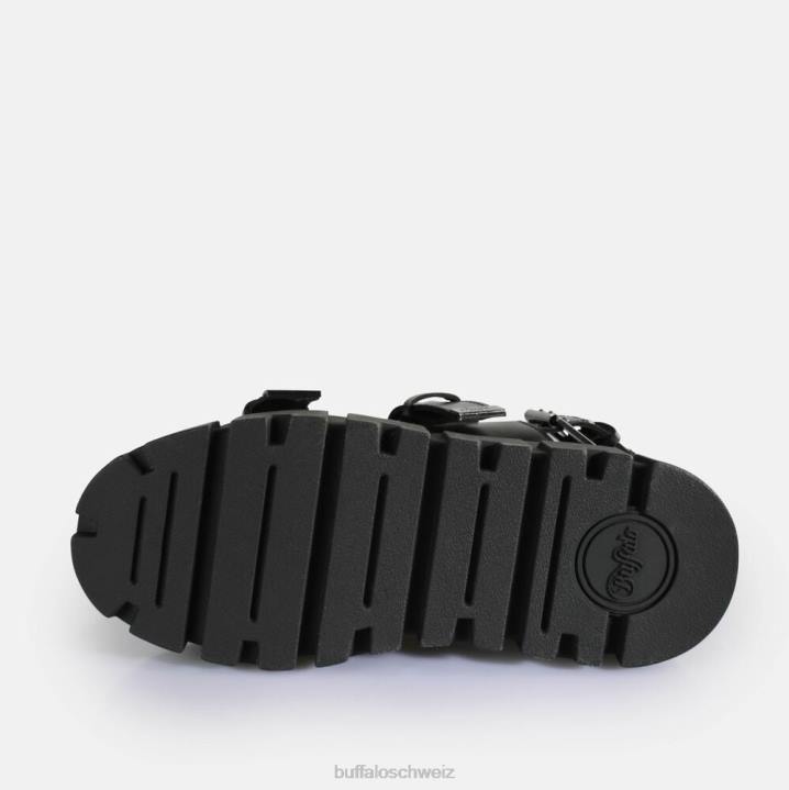 Buffalo Ava Plateausandalen vegan 846Z520 Schwarz|Sandalen