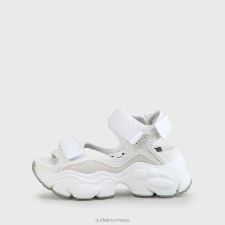 Buffalo Binäre O-Sandale vegan 846Z148 Weiss|Sandalen