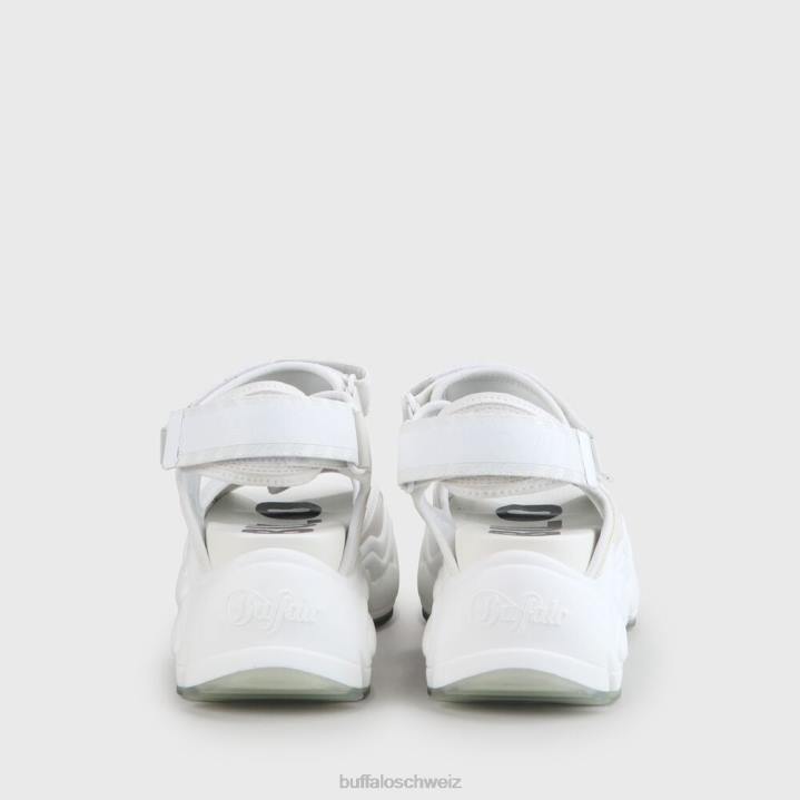 Buffalo Binäre O-Sandale vegan 846Z148 Weiss|Sandalen