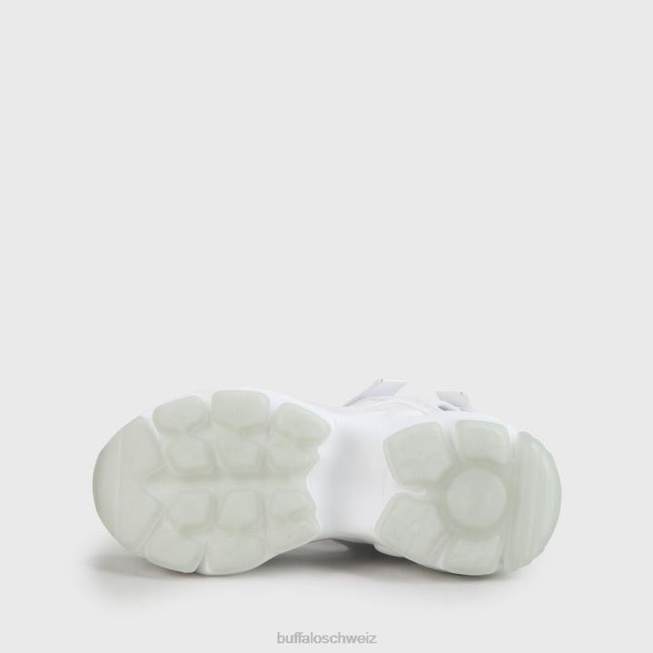 Buffalo Binäre O-Sandale vegan 846Z148 Weiss|Sandalen
