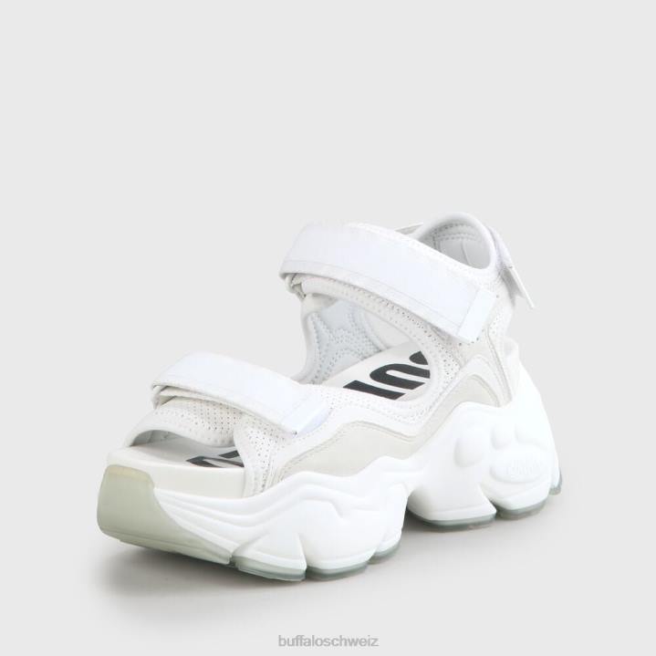 Buffalo Binäre O-Sandale vegan 846Z148 Weiss|Sandalen
