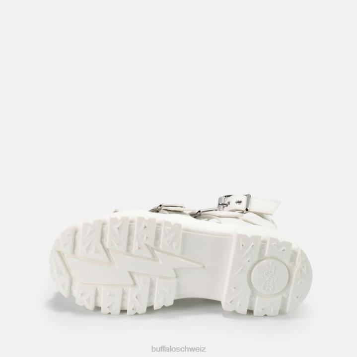 Buffalo GLD-Plateausandalen mit Reißverschluss, vegan 846Z405 Weiss|Sandalen