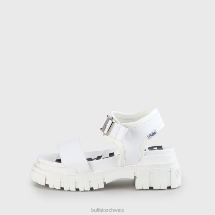 Buffalo Jojo Plateausandale vegan 846Z752 Weiss|Sandalen