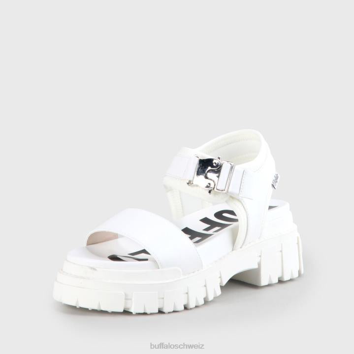 Buffalo Jojo Plateausandale vegan 846Z752 Weiss|Sandalen