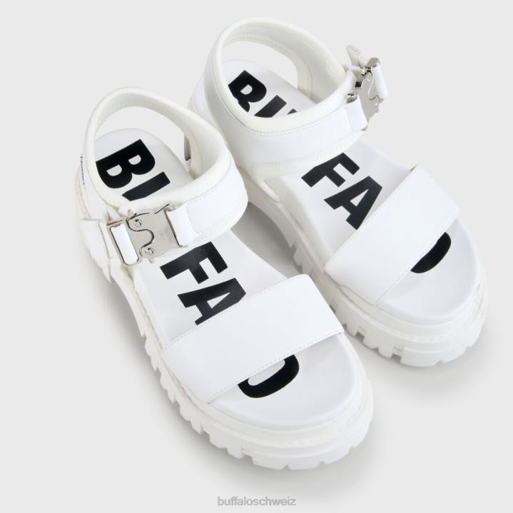 Buffalo Jojo Plateausandale vegan 846Z752 Weiss|Sandalen