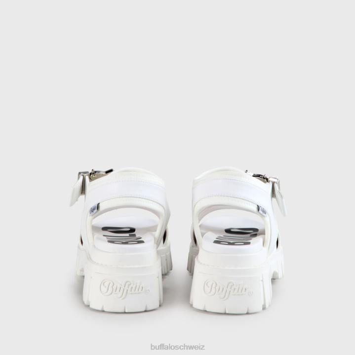 Buffalo Jojo Plateausandale vegan 846Z752 Weiss|Sandalen