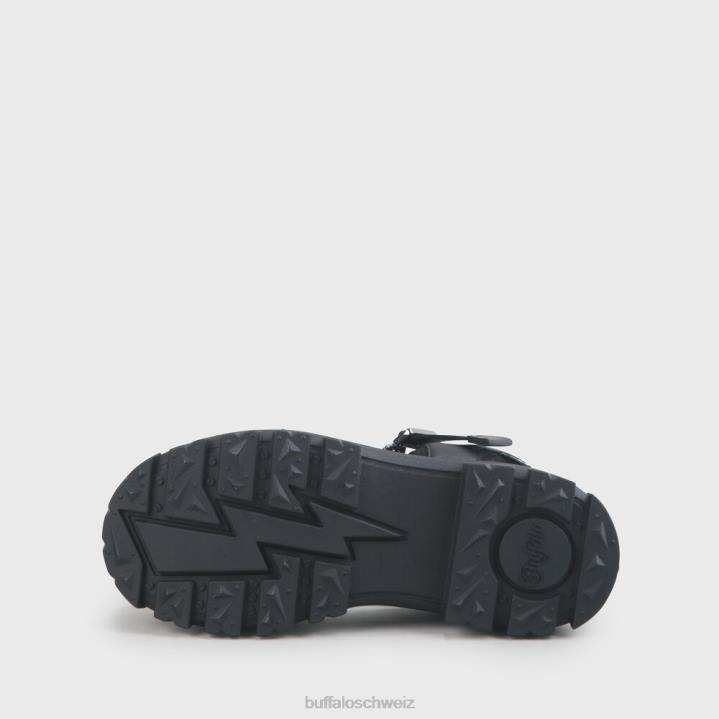 Buffalo Jojo Plateausandalen vegan 846Z753 Schwarz|Sandalen