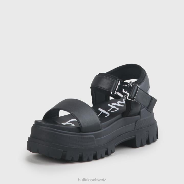 Buffalo Jojo Plateausandalen vegan 846Z753 Schwarz|Sandalen