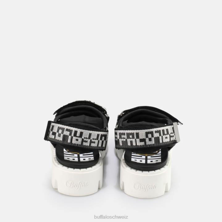 Buffalo Raven Tec Slide vegan 846Z640 Schwarz|Sandalen