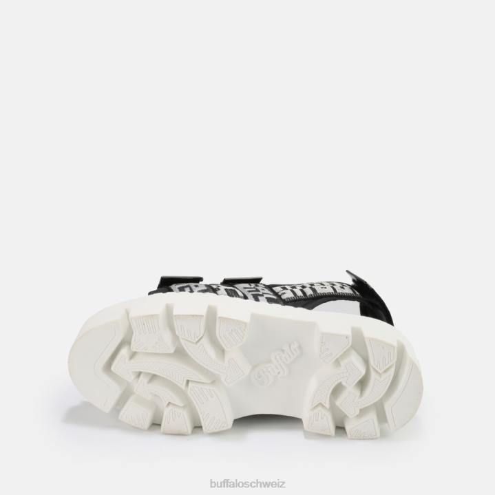 Buffalo Raven Tec Slide vegan 846Z640 Schwarz|Sandalen