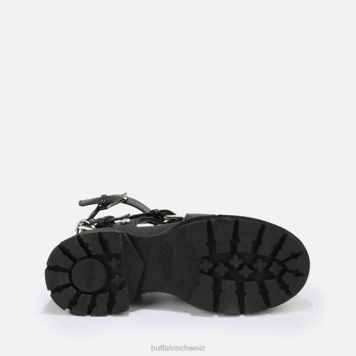 Buffalo Rude Up Plateausandale vegan 846Z764 Schwarz|Sandalen