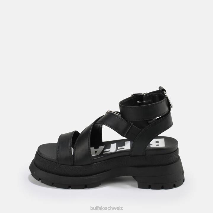 Buffalo Rude Up Plateausandale vegan 846Z764 Schwarz|Sandalen