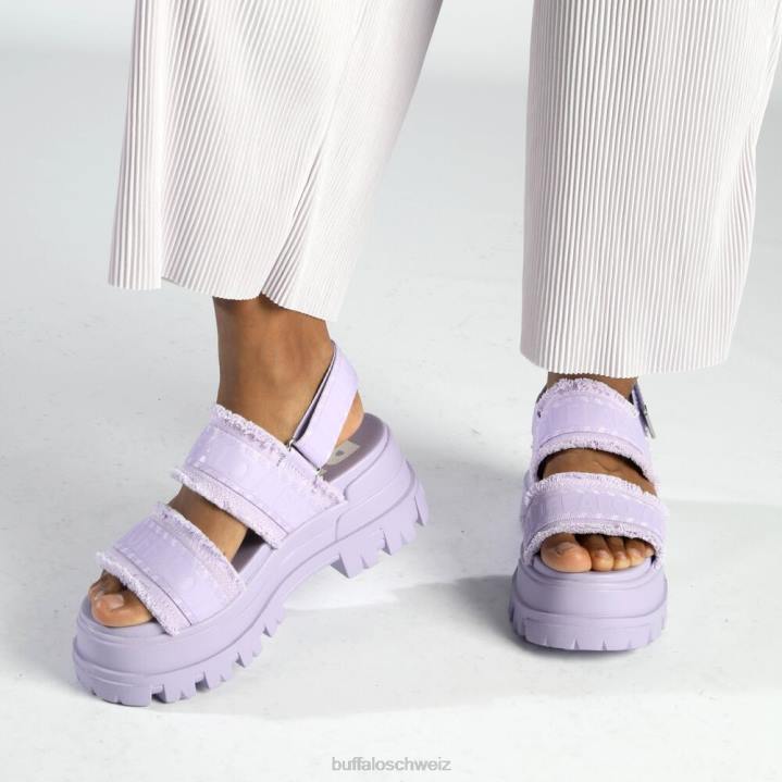 Buffalo aspha str Plateausandalen vegan 846Z259 Lavendel|Sandalen
