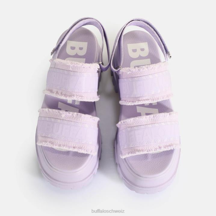 Buffalo aspha str Plateausandalen vegan 846Z259 Lavendel|Sandalen
