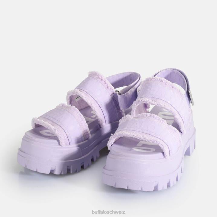 Buffalo aspha str Plateausandalen vegan 846Z259 Lavendel|Sandalen