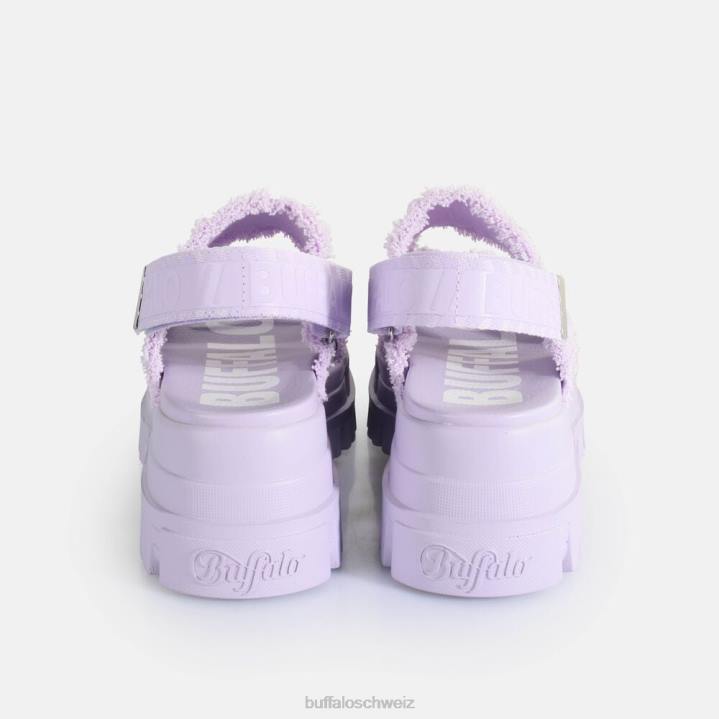 Buffalo aspha str Plateausandalen vegan 846Z259 Lavendel|Sandalen