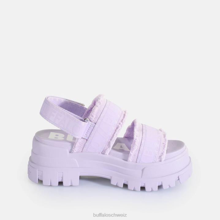 Buffalo aspha str Plateausandalen vegan 846Z259 Lavendel|Sandalen