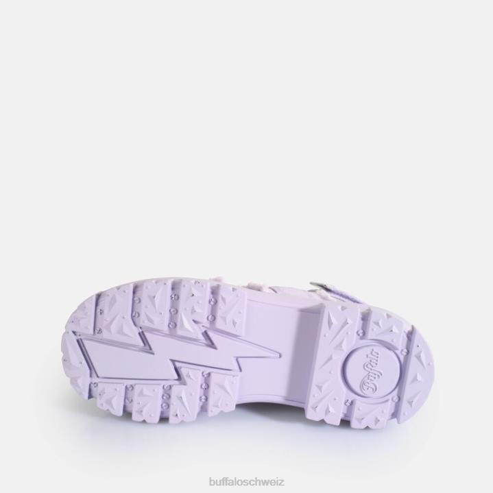 Buffalo aspha str Plateausandalen vegan 846Z259 Lavendel|Sandalen