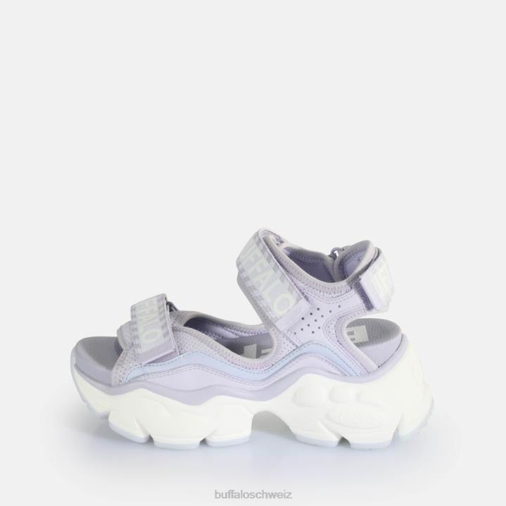 Buffalo binäre 0 Plateausandalen vegan 846Z147 Lavendel|Sandalen