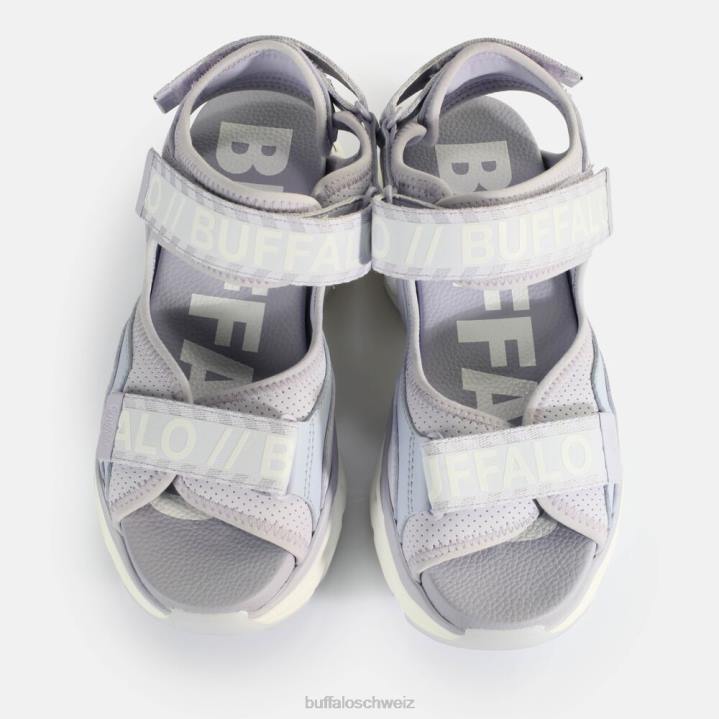 Buffalo binäre 0 Plateausandalen vegan 846Z147 Lavendel|Sandalen