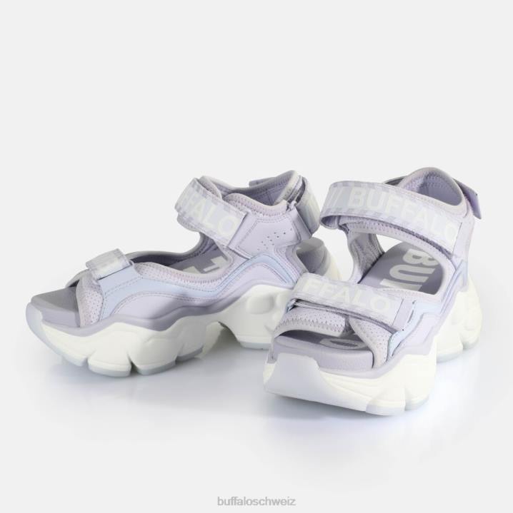 Buffalo binäre 0 Plateausandalen vegan 846Z147 Lavendel|Sandalen