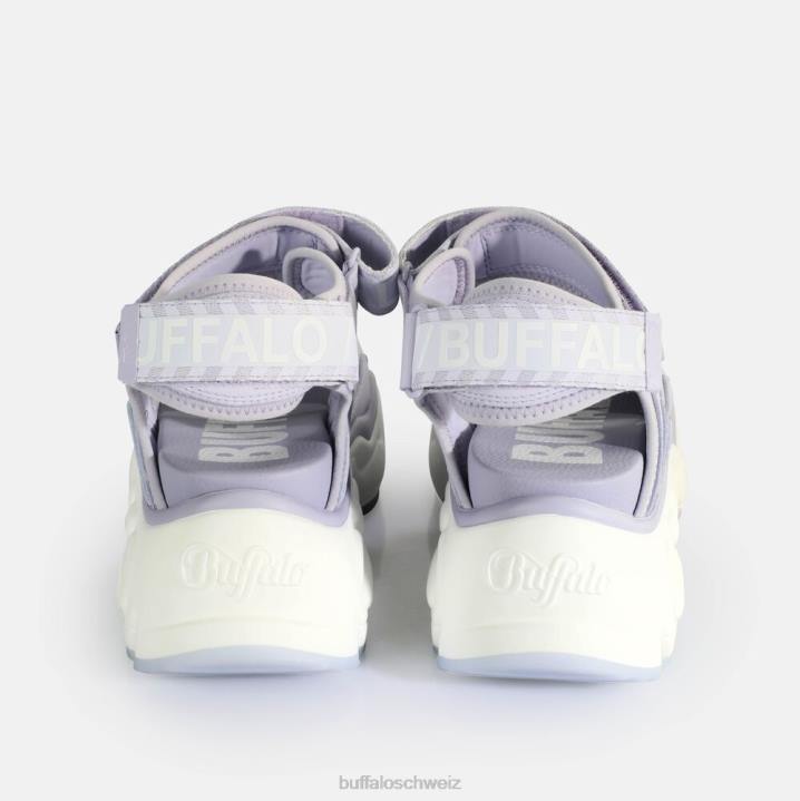 Buffalo binäre 0 Plateausandalen vegan 846Z147 Lavendel|Sandalen