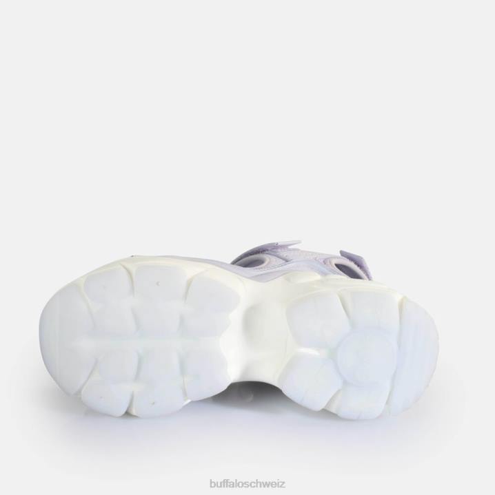 Buffalo binäre 0 Plateausandalen vegan 846Z147 Lavendel|Sandalen