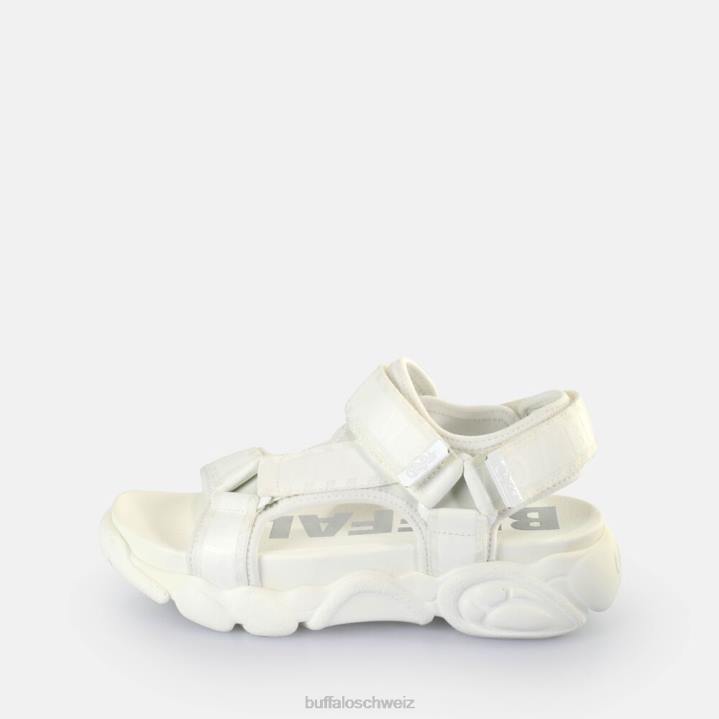 Buffalo cld tec Plateausandalen vegan 846Z557 Weiss|Sandalen
