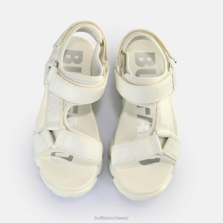 Buffalo cld tec Plateausandalen vegan 846Z557 Weiss|Sandalen