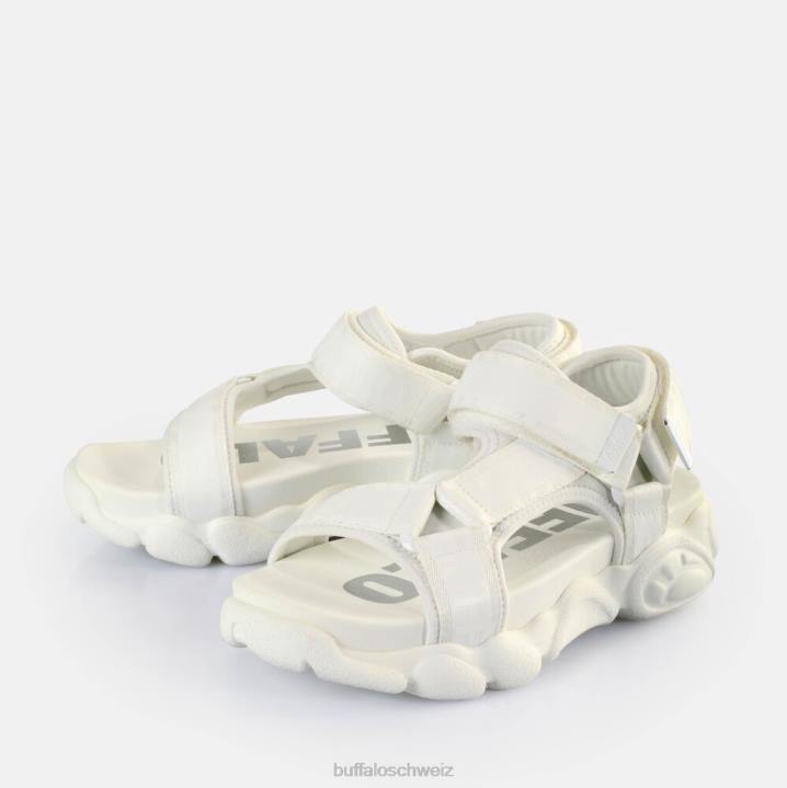 Buffalo cld tec Plateausandalen vegan 846Z557 Weiss|Sandalen
