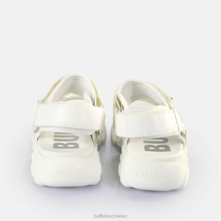 Buffalo cld tec Plateausandalen vegan 846Z557 Weiss|Sandalen