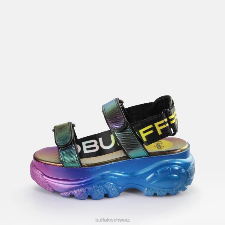 Buffalo klassische ts snd Plateausandalen vegan 846Z522 Meerjungfrau lila|Sandalen