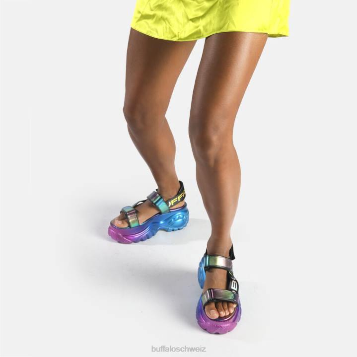 Buffalo klassische ts snd Plateausandalen vegan 846Z522 Meerjungfrau lila|Sandalen