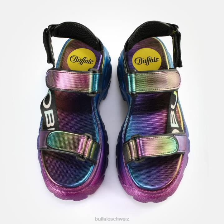 Buffalo klassische ts snd Plateausandalen vegan 846Z522 Meerjungfrau lila|Sandalen