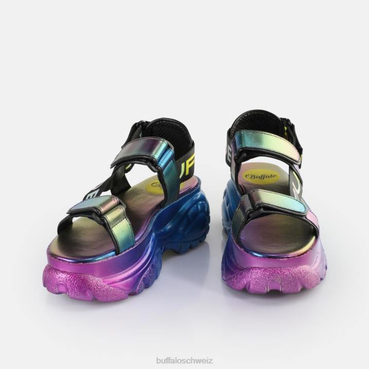 Buffalo klassische ts snd Plateausandalen vegan 846Z522 Meerjungfrau lila|Sandalen
