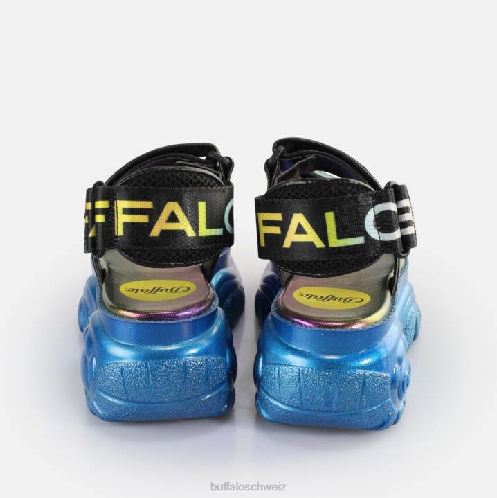 Buffalo klassische ts snd Plateausandalen vegan 846Z522 Meerjungfrau lila|Sandalen