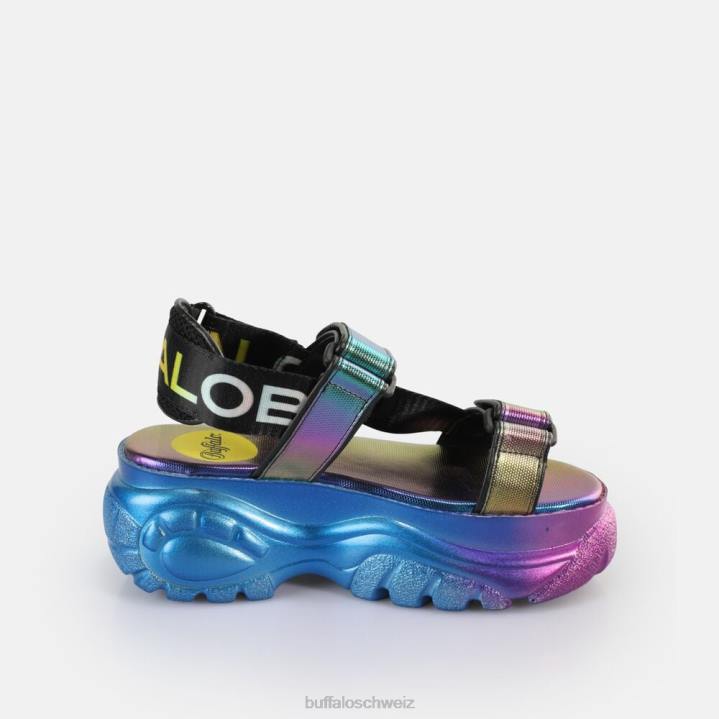 Buffalo klassische ts snd Plateausandalen vegan 846Z522 Meerjungfrau lila|Sandalen